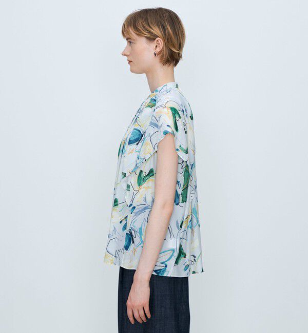 TOMORROWLAND collection「ウィスパーブルームプリント フレアスリーブブラウス」|シャツ・ブラウス|