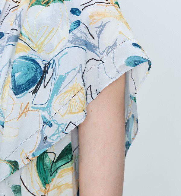 TOMORROWLAND collection「ウィスパーブルームプリント フレアスリーブブラウス」|シャツ・ブラウス|