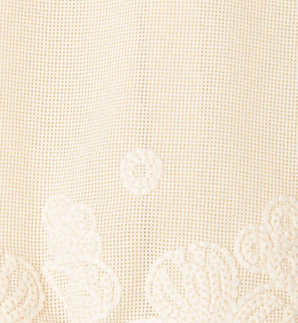 Ballsey「フラワーメッシュエンブロイダリー ジップアップジレ」|ベスト・ジレ|