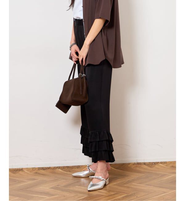  「《予約》TIERED CROPD SATIN パンツ」|その他|