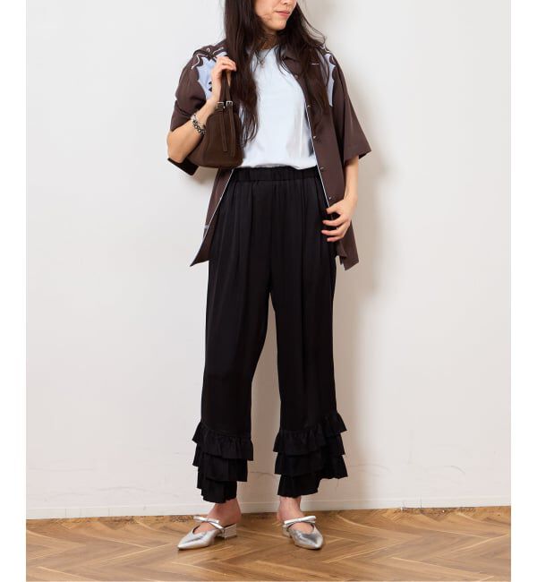  「《予約》TIERED CROPD SATIN パンツ」|その他|