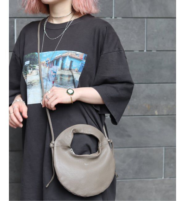  「【blancle/ ブランクレ】S.LEATHER ROUND MINI 2WAY BAG」|ショルダー・メッセンジャー|