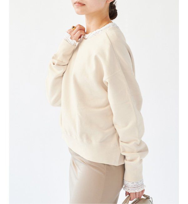 IENA「《追加》ピグメントスウェットプルオーバー」|スウェット・ジャージ|ナチュラル
