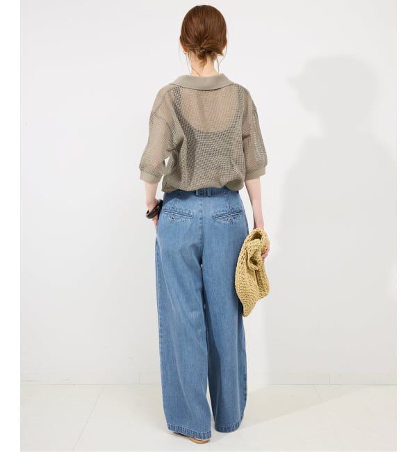 SLOBE IENA「《4サイズ展開/追加》LEDENIM TUCK TROUSERデニム」|デニム|