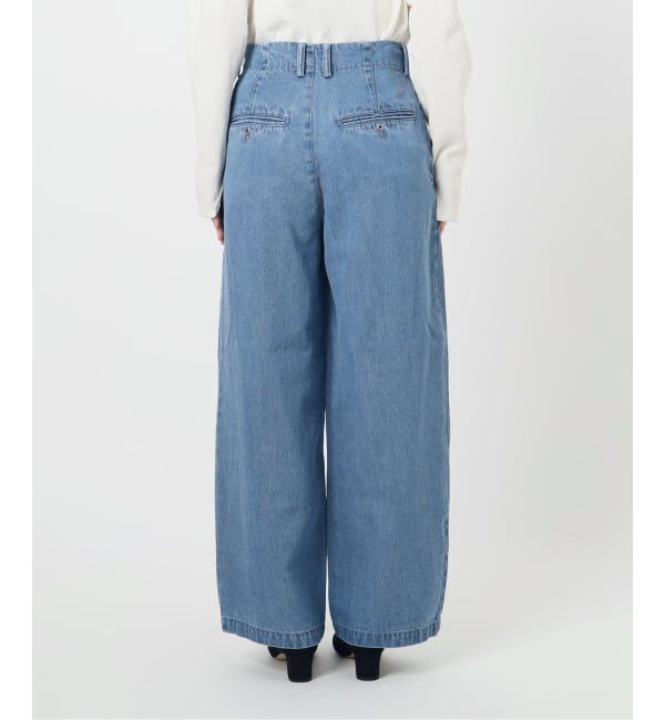 SLOBE IENA「《4サイズ展開/追加》LEDENIM TUCK TROUSERデニム」|デニム|