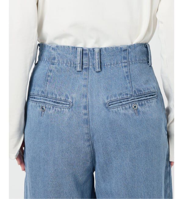 SLOBE IENA「《4サイズ展開/追加》LEDENIM TUCK TROUSERデニム」|デニム|