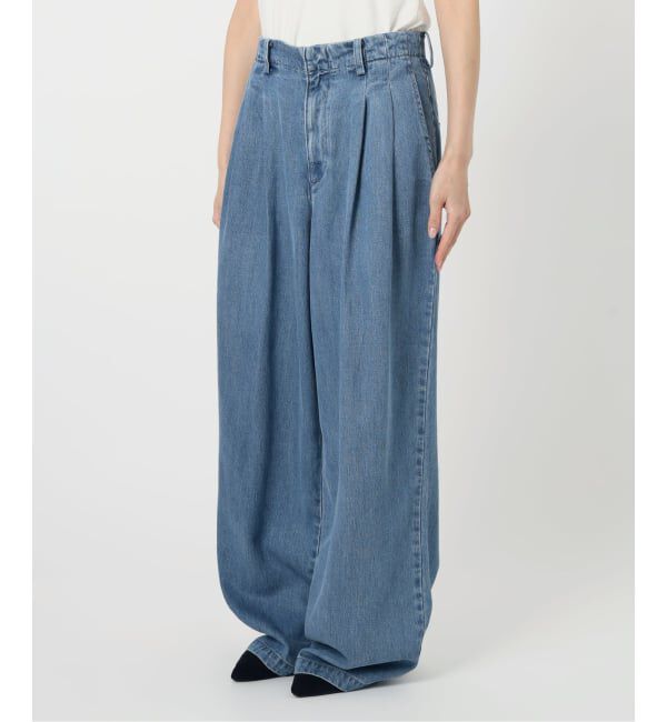 SLOBE IENA「《4サイズ展開/追加4》LEDENIM TUCK TROUSERデニム」|デニム|