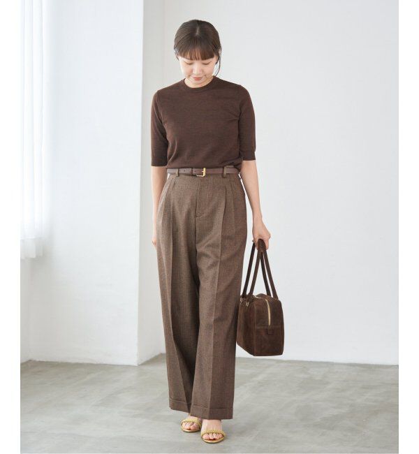 IENA「ガンクラブチェックパンツ」|スラックス|