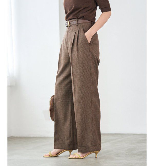 IENA「ガンクラブチェックパンツ」|スラックス|