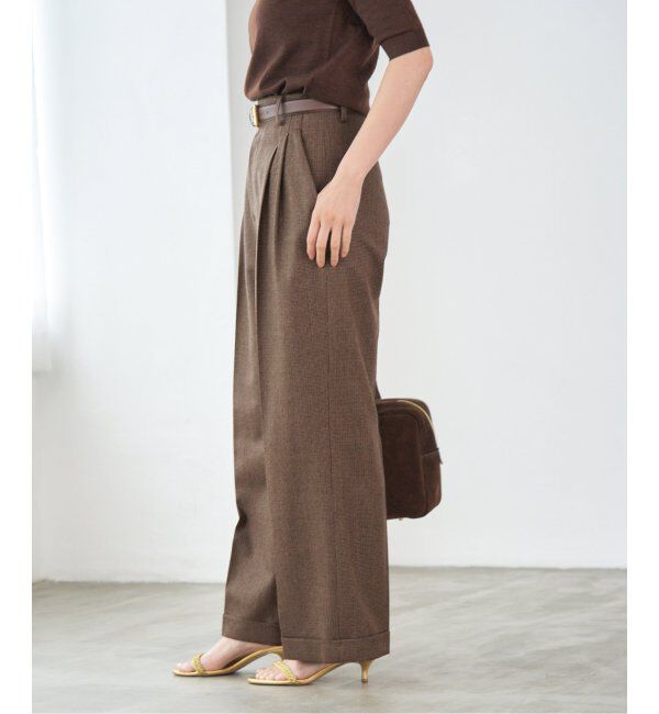 IENA「ガンクラブチェックパンツ」|スラックス|