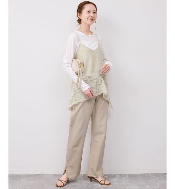 SLOBE IENA「シアー天竺クルーネックロンTEE」|Tシャツ・カットソー|