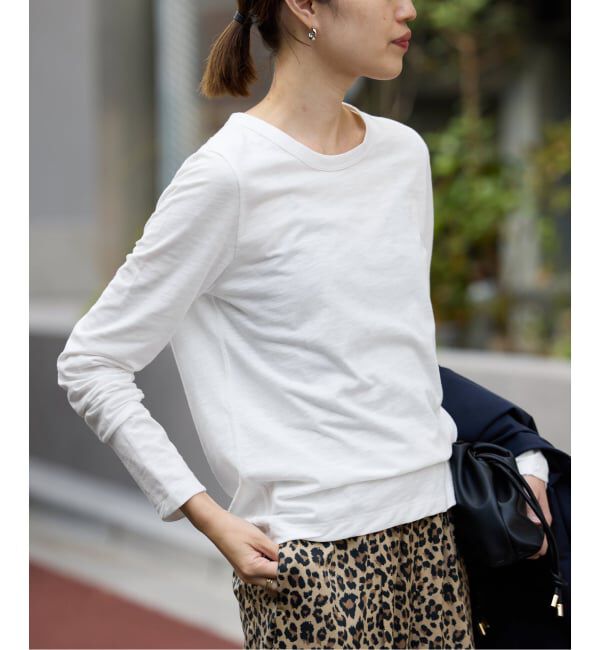 SLOBE IENA「シアー天竺クルーネックロンTEE」|Tシャツ・カットソー|