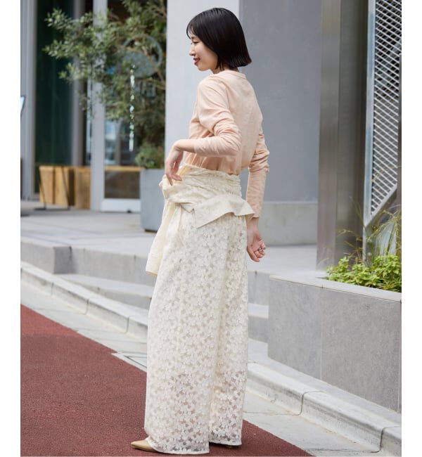 SLOBE IENA「シアー天竺クルーネックロンTEE」|Tシャツ・カットソー|