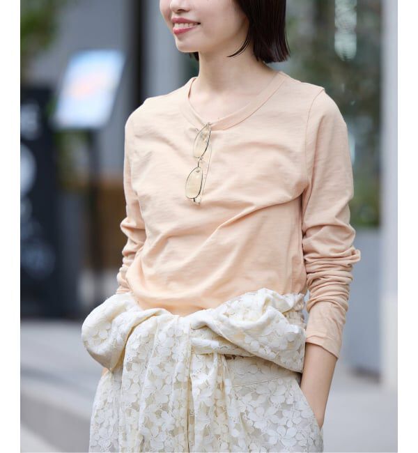 SLOBE IENA「シアー天竺クルーネックロンTEE」|Tシャツ・カットソー|