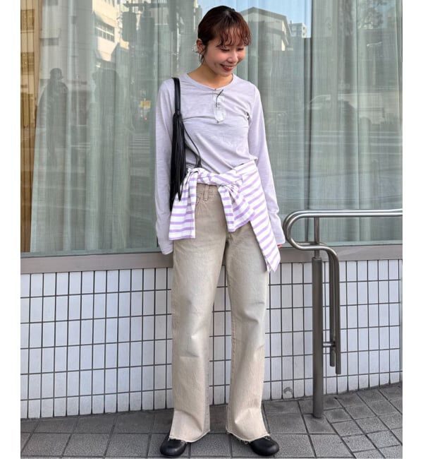 SLOBE IENA「シアー天竺クルーネックロンTEE」|Tシャツ・カットソー|