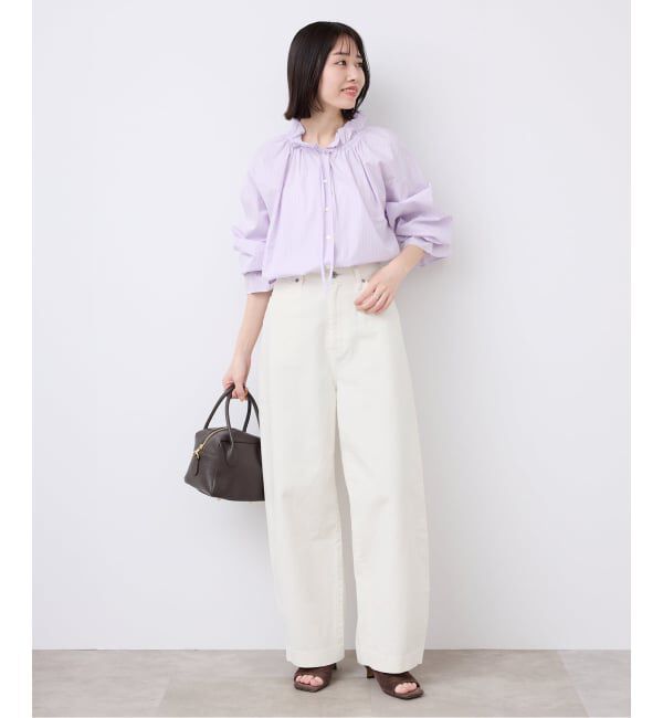 SLOBE IENA「LE DENIM カーブバギーデニムパンツ」|デニム|