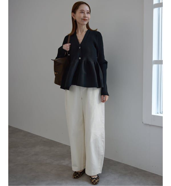 SLOBE IENA「LE DENIM カーブバギーデニムパンツ」|デニム|