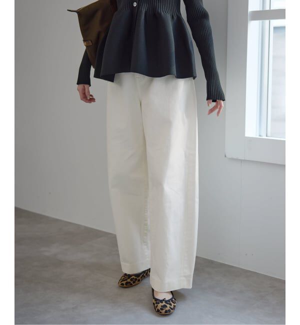 SLOBE IENA「LE DENIM カーブバギーデニムパンツ」|デニム|