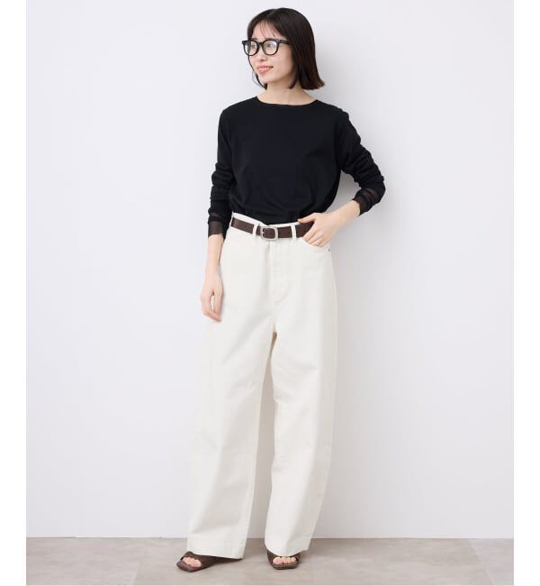 SLOBE IENA「LE DENIM カーブバギーデニムパンツ」|デニム|