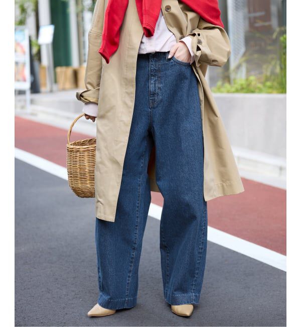 SLOBE IENA「LE DENIM カーブバギーデニムパンツ」|デニム|