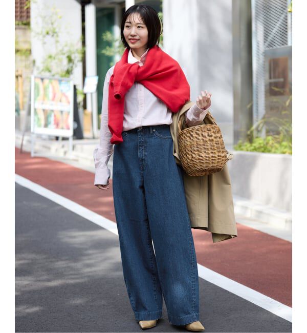 SLOBE IENA「LE DENIM カーブバギーデニムパンツ」|デニム|