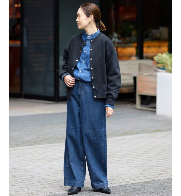 SLOBE IENA「LE DENIM カーブバギーデニムパンツ」|デニム|