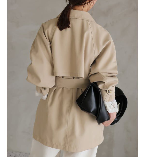 SLOBE IENA「《セットアップ対応可》撥水ミドルトレンチコート」|トレンチコート|