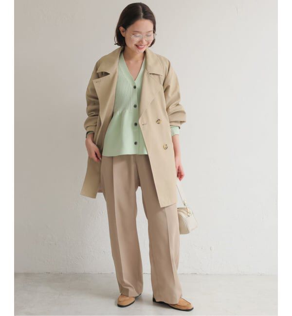 SLOBE IENA「《セットアップ対応可》撥水ミドルトレンチコート」|トレンチコート|