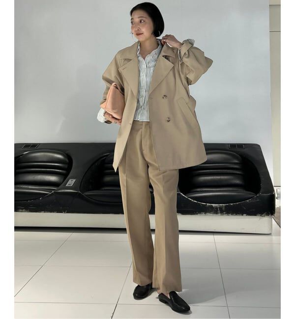 SLOBE IENA「《セットアップ対応可》撥水ミドルトレンチコート」|トレンチコート|