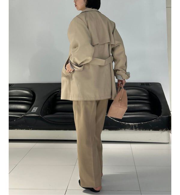 SLOBE IENA「《セットアップ対応可》撥水ミドルトレンチコート」|トレンチコート|