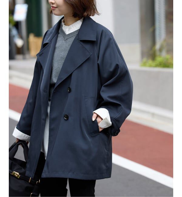 SLOBE IENA「《セットアップ対応可》撥水ミドルトレンチコート」|トレンチコート|