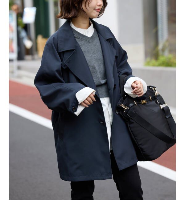 SLOBE IENA「《セットアップ対応可》撥水ミドルトレンチコート」|トレンチコート|