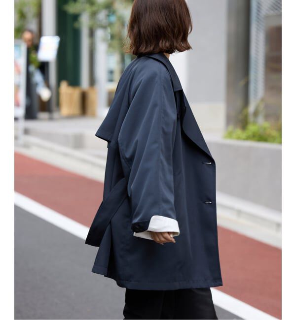 SLOBE IENA「《セットアップ対応可》撥水ミドルトレンチコート」|トレンチコート|