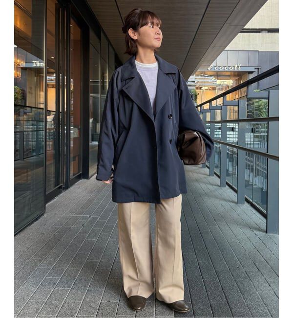 SLOBE IENA「《セットアップ対応可》撥水ミドルトレンチコート」|トレンチコート|