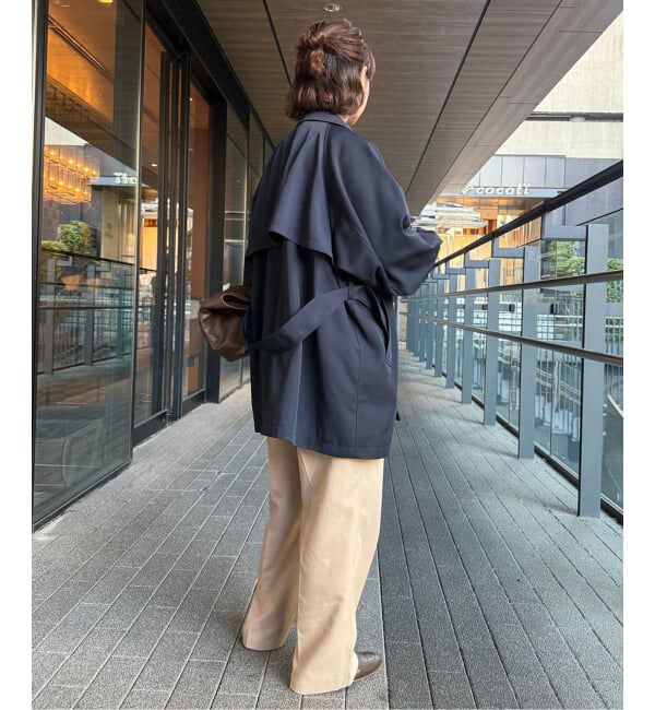 SLOBE IENA「《セットアップ対応可》撥水ミドルトレンチコート」|トレンチコート|