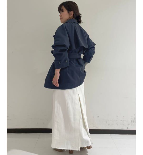SLOBE IENA「《セットアップ対応可》撥水ミドルトレンチコート」|トレンチコート|
