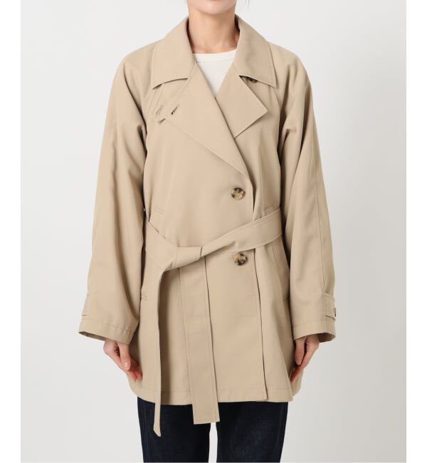 SLOBE IENA「《セットアップ対応可》撥水ミドルトレンチコート」|トレンチコート|