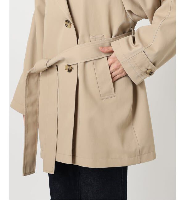 SLOBE IENA「《セットアップ対応可》撥水ミドルトレンチコート」|トレンチコート|