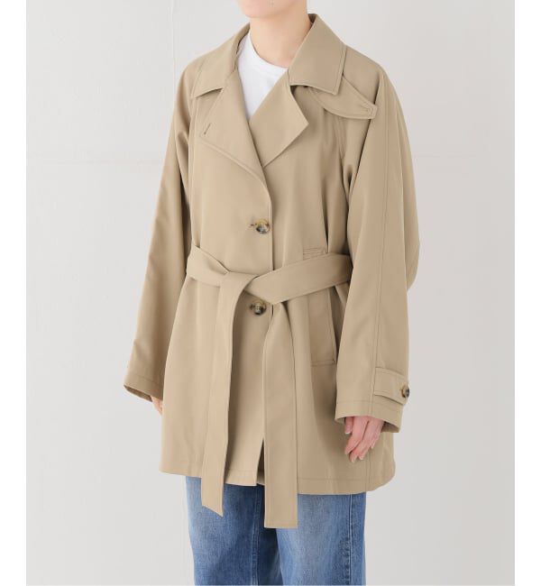 SLOBE IENA「《セットアップ対応可》撥水ミドルトレンチコート」|トレンチコート|