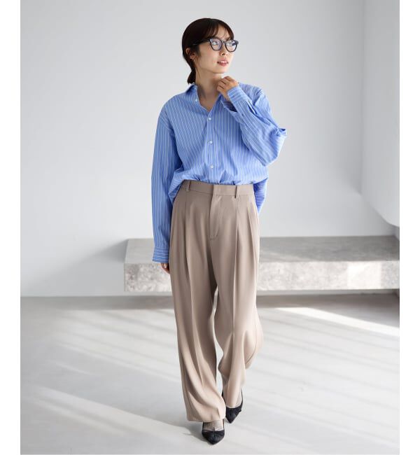 IENA「ウォッシャブル ジョーゼットスラックス」|スラックス|