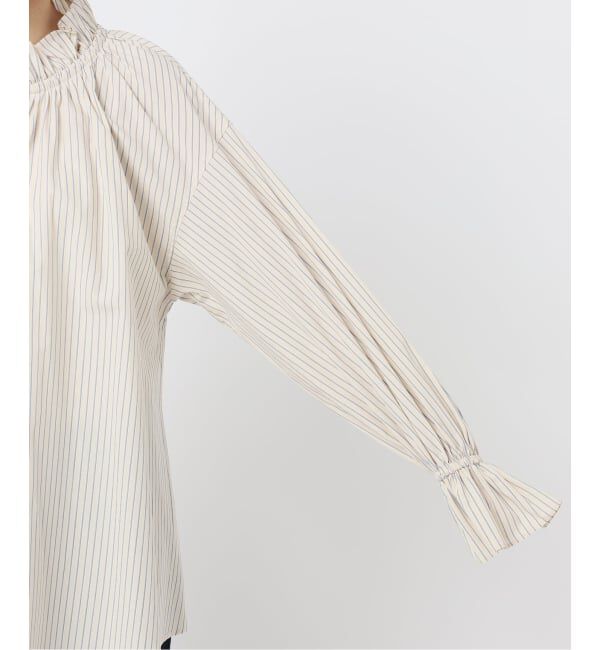 SLOBE IENA「《追加》タイプライターフリルブラウス」|シャツ・ブラウス|