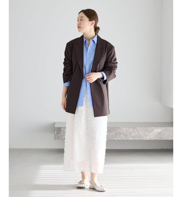 IENA「《セットアップ対応可》エアリーライトジャケット」|テーラードジャケット|