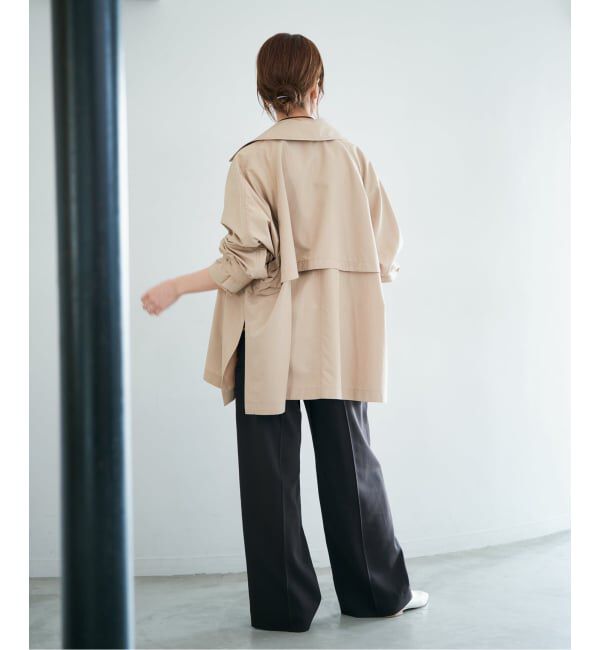 IENA「《新色あり/追加4/洗濯機洗い可》ポプリンオーバーショートコート」|その他|