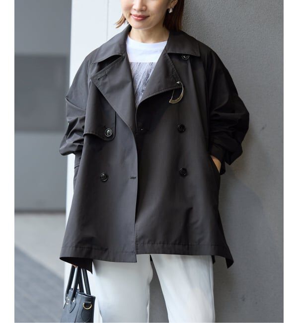 IENA「《新色あり/追加4/洗濯機洗い可》ポプリンオーバーショートコート」|その他|