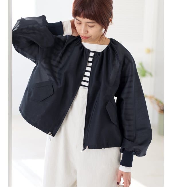 IENA「《新色あり/追加2》ウォッシャブル シアーノーカラーブルゾン」|その他|