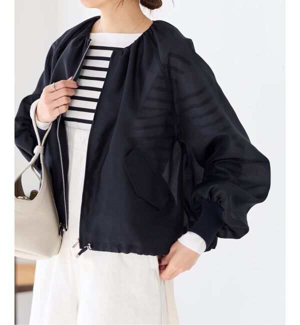 IENA「《新色あり/追加2》ウォッシャブル シアーノーカラーブルゾン」|その他|