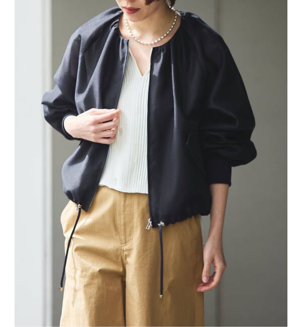 IENA「《新色あり/追加2》ウォッシャブル シアーノーカラーブルゾン」|その他|