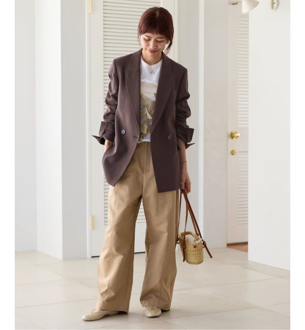 IENA「ウォッシャブル リネンミックス テーラードジャケット」|テーラードジャケット|