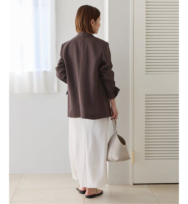 IENA「ウォッシャブル リネンミックス テーラードジャケット」|テーラードジャケット|