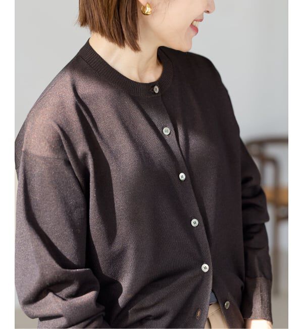 IENA「《新色あり/追加2》LEVITAロングスリーブカーディガン」|カーディガン|